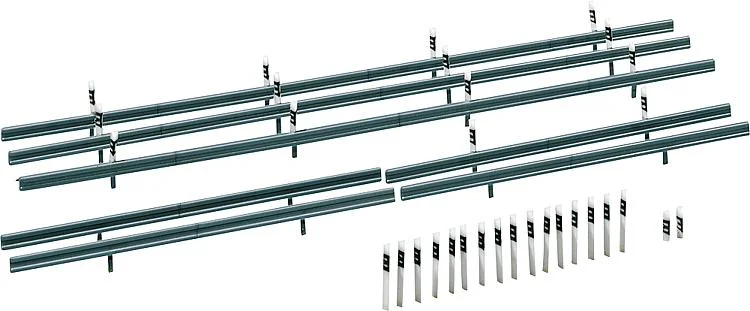 Vangrails, 32 reflectorpalen, 1600 mm