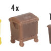 Faller N Vuilnisbak set, bruin en geel 272926 - Afbeelding 3