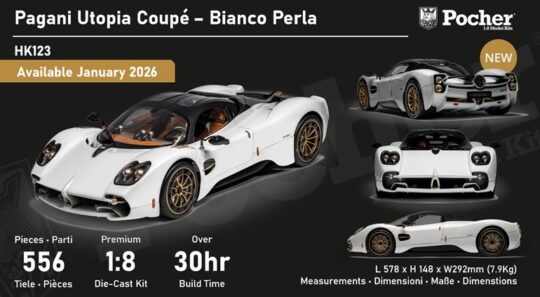 Pocher 1:8  PAGANI UTOPIA COUPÉ PCHK123     PRE ORDER - Afbeelding 4