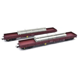 B-Models 45.434 set 2 platte wagens Res + belading , CFL , set A