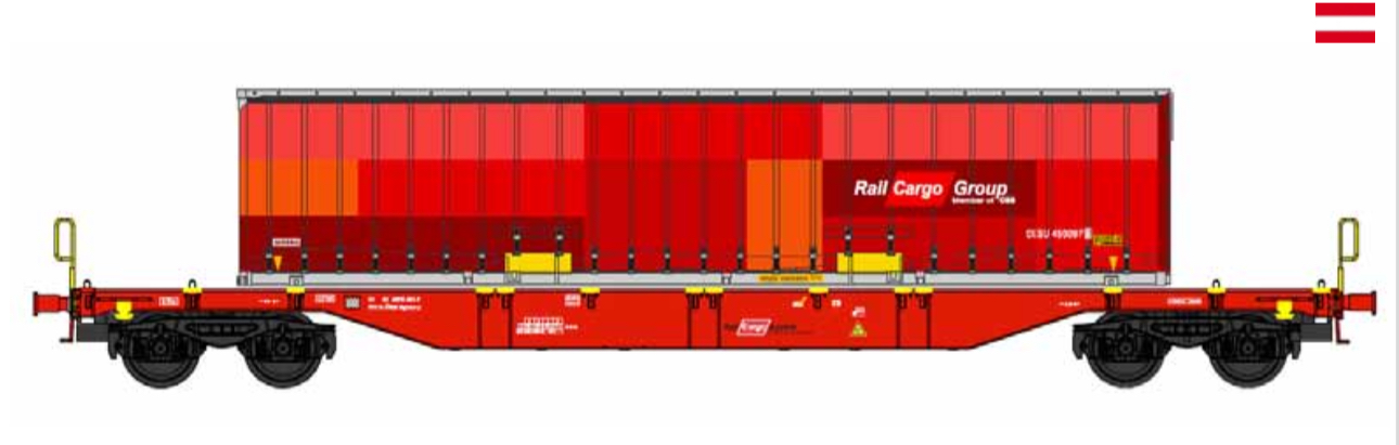 B models Sgns wagon, A-OBB , with new Swap Body Rail Cargo Group 54.424