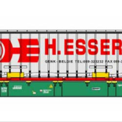 B models  Sgns wagon, LINEAS Belgium, met Swap Body container  H.ESSERS   54.425