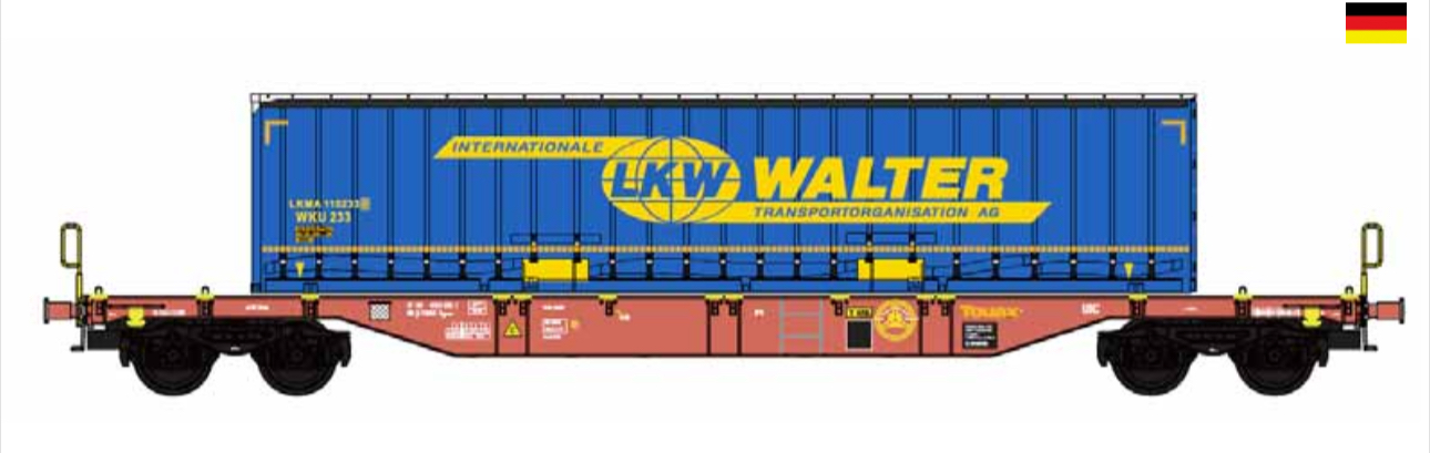 B models Sgns wagon, D-TOUAX , with Swap Body container LKW Walter 54.430