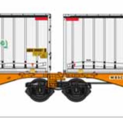 B models  Sggmrs Wascosa, CH-WASCO, with 2x 45ft swap body containers Ambrogio (dark grey)  59.310