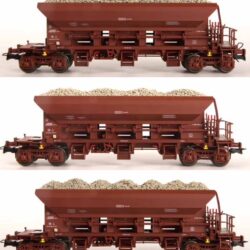 B models / van Biervliet  Set NMBS,  3 balastwagens + belading, tijdperk IV  - onderhoud door Saint-Ghislain    84012