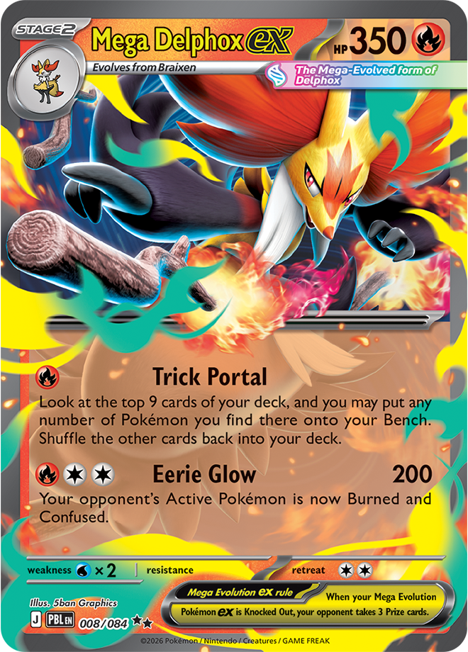 Pokemon pitch black / MEGA Delphox / 008/084