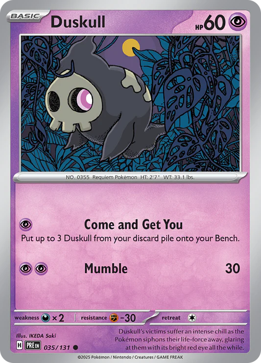 Pokemon prismatic evolutions / Duskull / 035/131