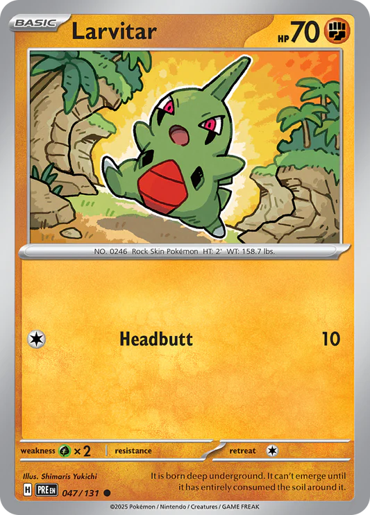 Pokemon prismatic evolutions / Larvitar / 047/131